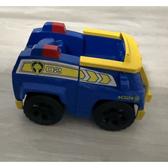 Paw Patrol Chase Marshall Rocky Toy Vehicles Lot Blue Yellow Kids Play - Picture 3 of 4